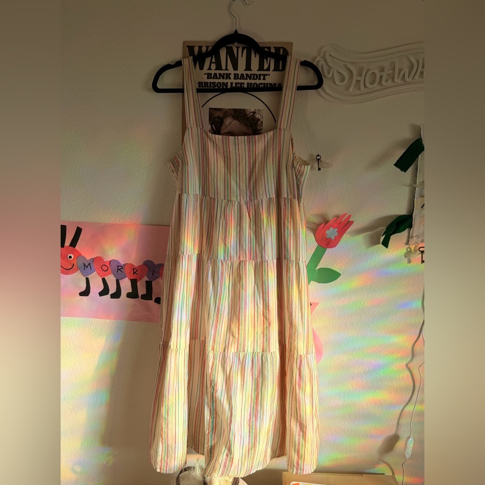 Madewell Button Back Multicolor Rainbow Striped M… - image 7